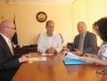The meeting of Kardzhali's Regional Governor Iliya Iliev with Werner Casagrande and Günter Wailzer of HEC Gorna Arda, held on Aug. 2, 2016